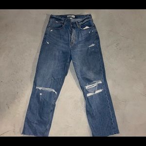 NWT Abercrombie curve love ultra high straight jeans size 30 medium wash